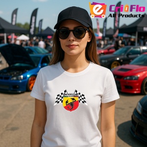 Tricou Steaguri Cu Logo Abarth | Unisex Dama si Barbat - Img 3