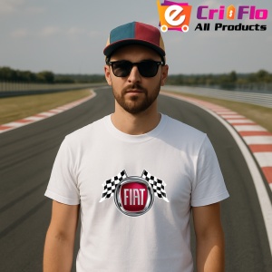 Tricou Steaguri Cu Logo Fiat | Unisex Dama si Barbat - Img 2