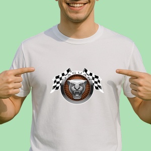 Tricou Steaguri Cu Logo Jaguar | Unisex Dama si Barbat