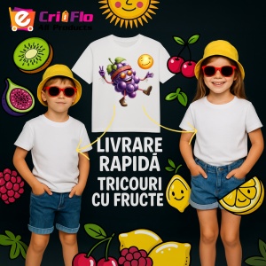 Tricou Strugure amuzant de vara caldura, Fructe, Copii | Dama - Img 6