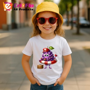 Tricou Strugure amuzant de vara salvamar, Fructe, Copii | Dama - Img 4