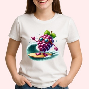 Tricou Strugure amuzant de vara surfing, Fructe, Copii | Dama - Img 2