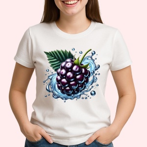 Tricou Strugure negru si explozie lichida, Fructe, Copii | Dama - Img 2
