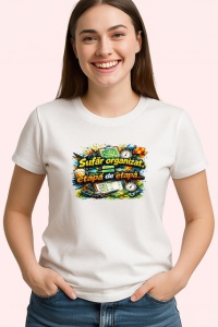 Tricou Sufar Organizat Etapa De Etapa Fotbal Amuzant, din bumbac 100% , tricou alb pentru Copii | Dama | Barbat - Img 3