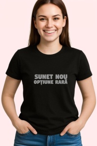 Tricou Sunet Nou Optiune Rara Mesaj Ironic, din bumbac 100%, tricou negru Copii | Dama | Barbat - Img 3