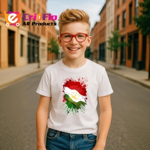 Tricou Tajikistan Steag Splash Art, Copii | Dama | Barbat - Img 11