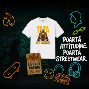 Tricou Tata esti un lidere, Mereu Eroul meu - Copii | Dama | Barbat - Img 6