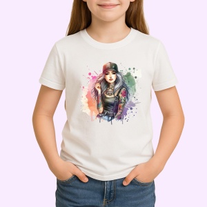 Tricou tattooed girl cap hand in hair, fata tatuata cu sapca si mana in par, Copii | Dama | Barbat