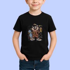 Tricou Taz – City Style cu hanorac portocaliu și skateboard graffiti Copii | Dama | Barbat Barbat - Img 7