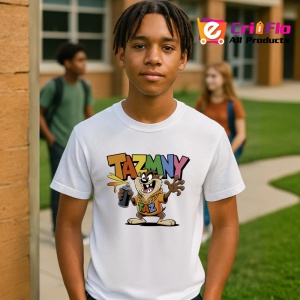 Tricou Taz Relaxed Style cu sapca, ghete si bautura in mana, vibe chill Copii | Dama | Barbat - Img 12