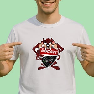 Tricou Tazz Cu Logo Ducatii Corse | Unisex Dama si Barbat