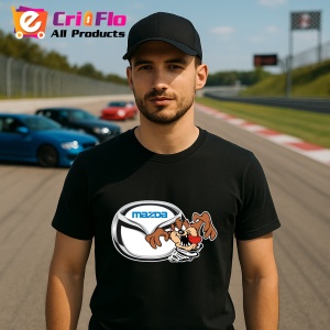 Tricou Tazz Cu Vartej Cu Logo Mazda | Unisex Dama si Barbat - Img 2