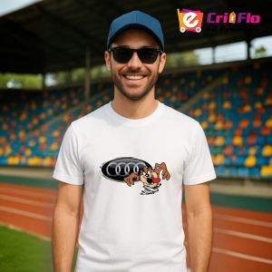 Tricou Tazz Vartej Cu Logo Audi | Unisex Dama si Barbat - Img 3