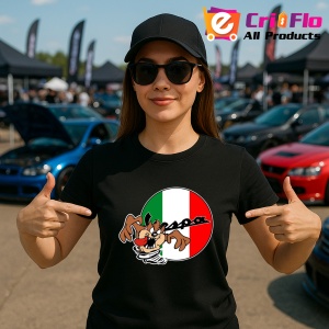 Tricou Tazz Vartej Cu Logo Vespa | Unisex Dama si Barbat - Img 2