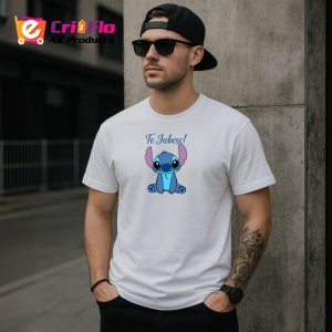Tricou Te Iubesc Stitch Personaj Albastru, din bumbac 100% , tricou alb pentru Copii | Dama | Barbat - Img 9