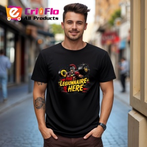 Tricou The Legionnaire Is Here Gladiator Gym, Copii | Dama | Barbat, culoare negru - Img 5