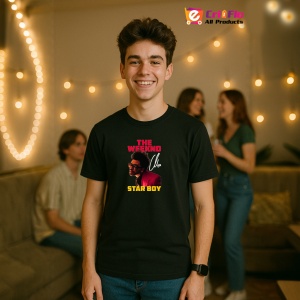 Tricou The Weeknd - Starboy Classic, muzica Hip-Hop / Trap, Dama | Barbat | Copii, Culoare Negru - Img 8