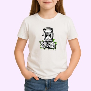 Tricou Time Is Money But Im Broke Clepsidra, Copii | Dama | Barbat - Img 3