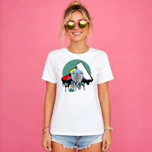 Tricou Tralalero Tralala Rechin Shark Urban Street Fashion Logo Verde Gri, din bumbac 100% Copii | Dama | Barbat