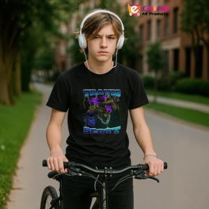Tricou Travis Scott - Miscare si lumina violet, muzica RAP, Dama | Barbat | Copii, Culoare Negru - Img 10