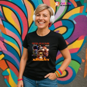 Tricou Travis Scott - Wish You Were Here, muzica POP, Dama | Barbat | Copii, Culoare Negru - Img 13
