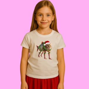 Tricou Trulimero Trulichina Imbodobit Cu Decoratiuni De Craciun, din bumbac 100%, tricou alb, Copii | Dama | Barbat