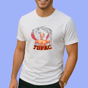 Tricou Tupac Art Red Circle, muzica POP, Dama | Barbat | Copii
