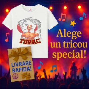 Tricou Tupac Art Red Circle, muzica POP, Dama | Barbat | Copii - Img 15