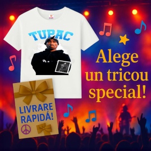 Tricou Tupac Hoodie Blue Logo, muzica Pop, Dama | Barbat | Copii - Img 7