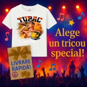 Tricou Tupac Orange Background, muzica Not Applicable, Dama | Barbat | Copii - Img 15