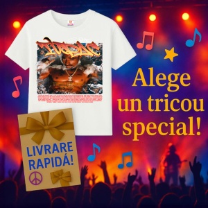 Tricou Tupac red flames, muzica Rap / Emo Rap, Dama | Barbat | Copii - Img 7