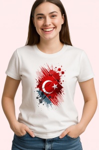 Tricou Turkiye Steag Splash Art, Copii | Dama | Barbat - Img 4