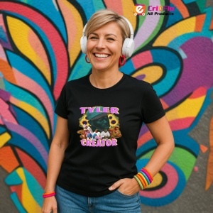Tricou Tyler, The Creator v1, muzica Hip-Hop / Rap, Dama | Barbat | Copii, Culoare Negru - Img 13