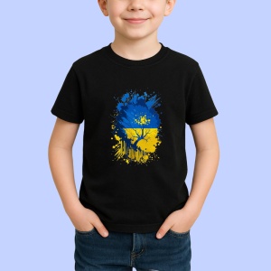 Tricou Ukraine Steag Splash Art, Copii | Dama | Barbat, culoare negru - Img 2