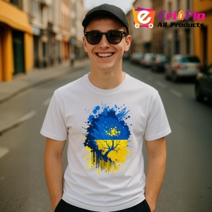 Tricou Ukraine Steag Splash Art, Copii | Dama | Barbat - Img 6