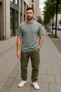 Tricou unisex bărbat oversize Malfini Stage 812, model larg și lejer, 100% bumbac - Img 27