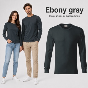 Tricou Unisex Damă și Bărbat Rimeck Resist LS R05, Mânecă Lungă, 100% Bumbac, 160 g/m², S–3XL - Img 19