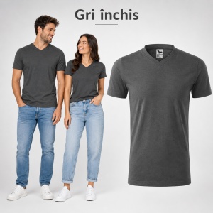 Tricou Unisex Malfini 111 Heavy V-Neck din 100% Bumbac, 200 g/m², Mărimi S–4XL - Img 14