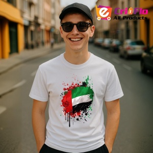 Tricou United Arab Emirates Steag Splash Art, Copii | Dama | Barbat - Img 6