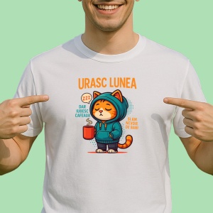 Tricou Urasc Lunea si am nevoie de bani - Copii | Dama | Barbat - Img 2
