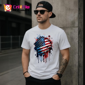Tricou USA Steag Splash Art, Copii | Dama | Barbat - Img 5