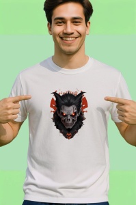 Tricou Vampir digital in nuante inchise cu fundal alb Copii | Dama | Barbat - Img 2