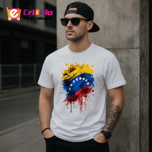 Tricou Venezuela Steag Splash Art, Copii | Dama | Barbat - Img 4