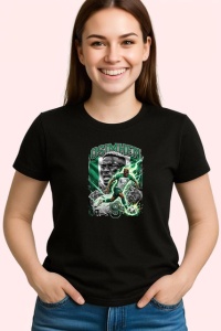 Tricou Victor Osimhen Nigeria Atacant Golgheter Fotbal, din bumbac 100%, tricou negru Copii | Dama | Barbat - Img 3