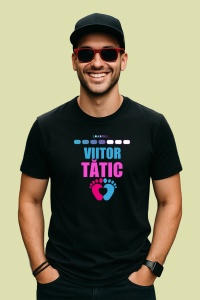 Tricou Viitor Tatic Loading, din bumbac 100%, tricou negru, Dama | Barbat