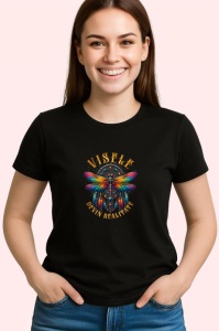 Tricou Visele devin realitate color, Copii | Dama | Barbat , tricou negru - Img 3