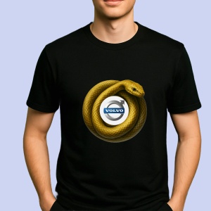Tricou Volvo Sarpe Galben Asteptand Sa Atace | Unisex Dama si Barbat