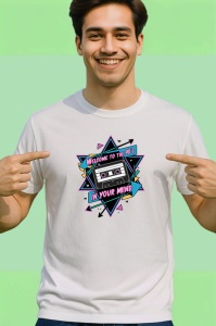 Tricou Welcome To The 90s Caseta Neon, Copii | Dama | Barbat - Img 2