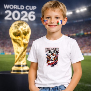 Tricou Weston Mckennie United States World Cup Fifa 2026, din bumbac 100%, tricou alb, Copii | Dama | Barbat - Img 5