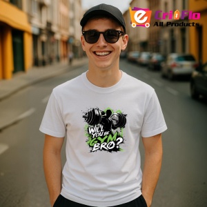 Tricou Will You Be Gym Bro Haltere Verde, Copii | Dama | Barbat - Img 7